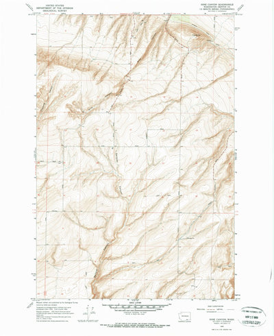 United States Geological Survey Nine Canyon, WA (1964, 24000-Scale) digital map