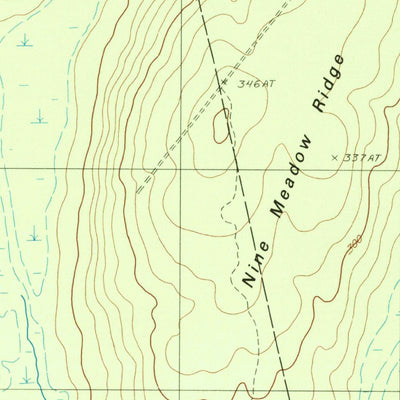 United States Geological Survey Nine Meadow Ridge, ME (1988, 24000-Scale) digital map