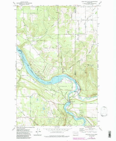 United States Geological Survey Nine Mile Falls, WA (1973, 24000-Scale) digital map