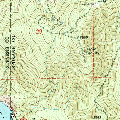 United States Geological Survey Nine Mile Falls, WA (1973, 24000-Scale) digital map