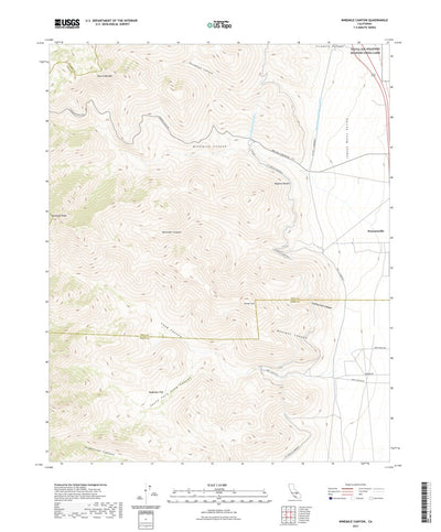 United States Geological Survey Ninemile Canyon, CA (2021, 24000-Scale) digital map
