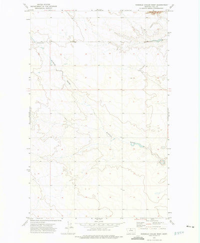 United States Geological Survey Ninemile Coulee West, MT (1972, 24000-Scale) digital map