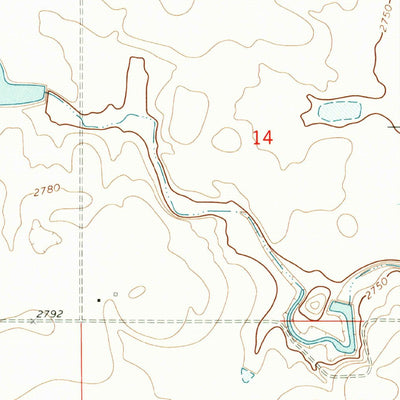 United States Geological Survey Ninemile Coulee West, MT (1972, 24000-Scale) digital map