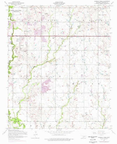 United States Geological Survey Ninemile Creek, OK (1956, 24000-Scale) digital map