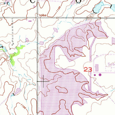 United States Geological Survey Ninemile Creek, OK (1956, 24000-Scale) digital map