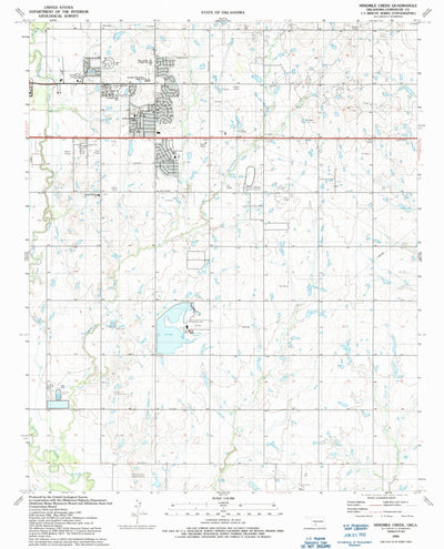 United States Geological Survey Ninemile Creek, OK (1991, 24000-Scale) digital map