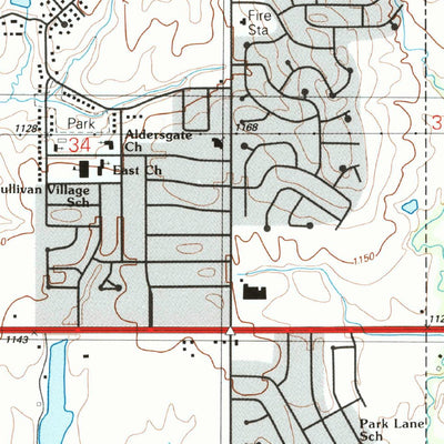 United States Geological Survey Ninemile Creek, OK (1991, 24000-Scale) digital map