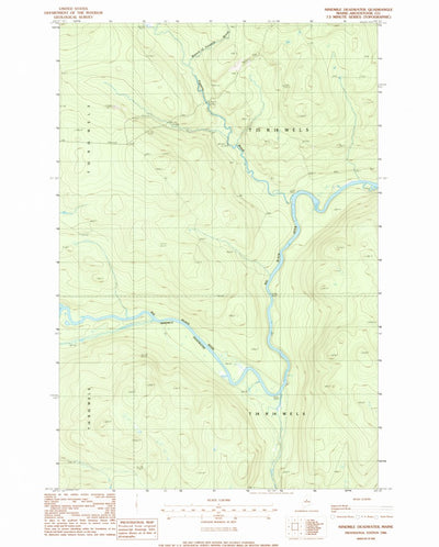 United States Geological Survey Ninemile Deadwater, ME (1986, 24000-Scale) digital map