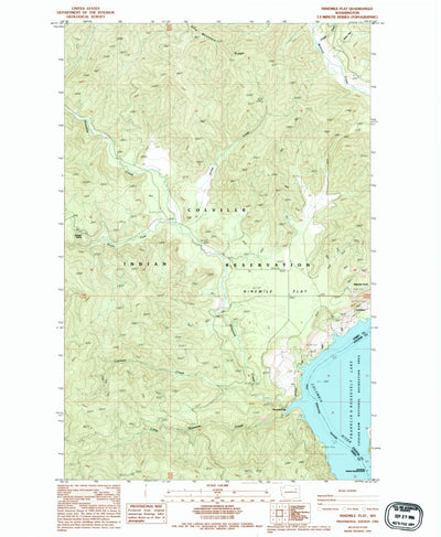 United States Geological Survey Ninemile Flat, WA (1985, 24000-Scale) digital map