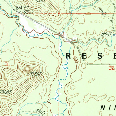 United States Geological Survey Ninemile Flat, WA (1985, 24000-Scale) digital map