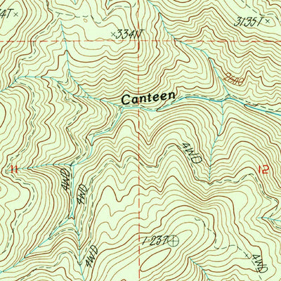 United States Geological Survey Ninemile Flat, WA (1985, 24000-Scale) digital map