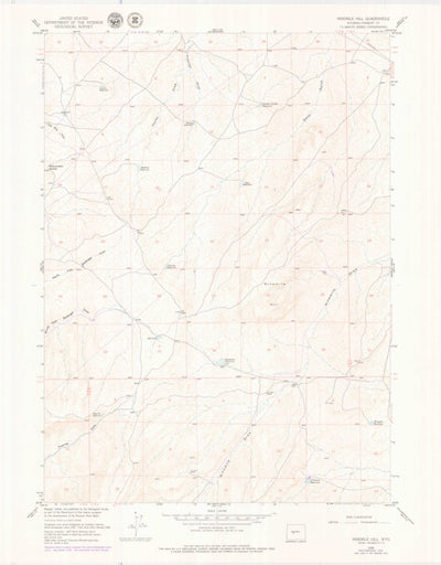 United States Geological Survey Ninemile Hill, WY (1958, 24000-Scale) digital map