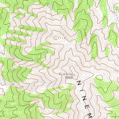 United States Geological Survey Ninemile Mountain, NV (1967, 24000-Scale) digital map