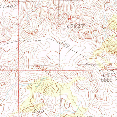 United States Geological Survey Ninemile Peak, NV (1989, 24000-Scale) digital map