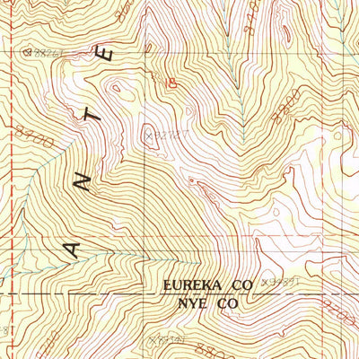 United States Geological Survey Ninemile Peak, NV (1990, 24000-Scale) digital map