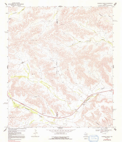 United States Geological Survey Ninemile Ranch, TX (1968, 24000-Scale) digital map