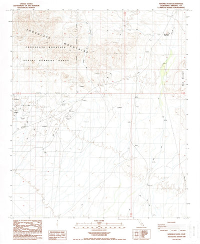 United States Geological Survey Ninemile Wash, CA (1988, 24000-Scale) digital map