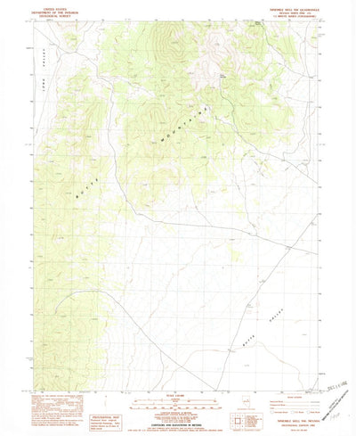 United States Geological Survey Ninemile Well NW, NV (1982, 24000-Scale) digital map