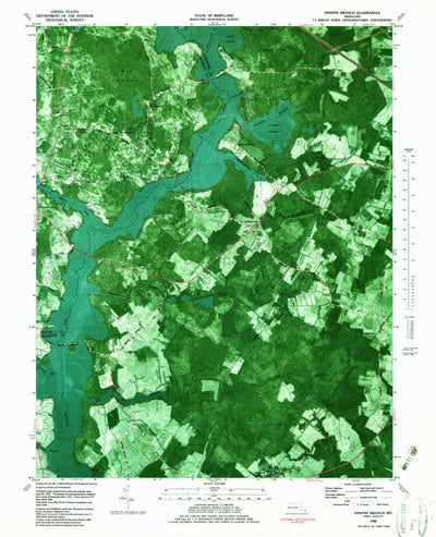 United States Geological Survey Ninepin Branch, MD (1982, 24000-Scale) digital map