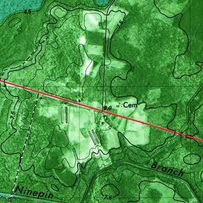 United States Geological Survey Ninepin Branch, MD (1982, 24000-Scale) digital map