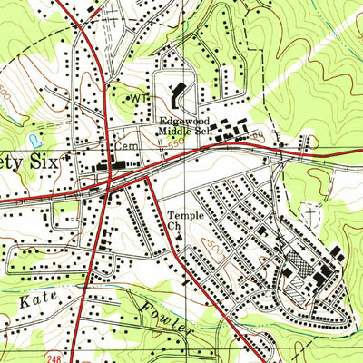 United States Geological Survey Ninety Six, SC (1978, 24000-Scale) digital map