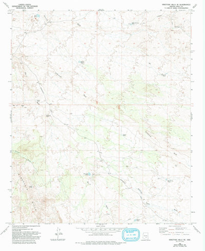 United States Geological Survey Ninetysix Hills NE, AZ (1966, 24000-Scale) digital map