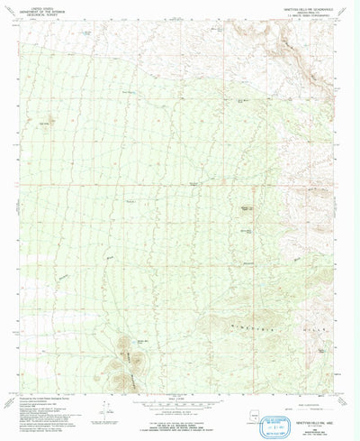 United States Geological Survey Ninetysix Hills NW, AZ (1966, 24000-Scale) digital map