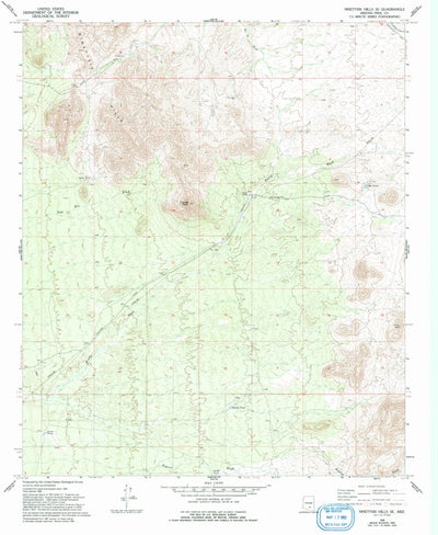 United States Geological Survey Ninetysix Hills SE, AZ (1966, 24000-Scale) digital map