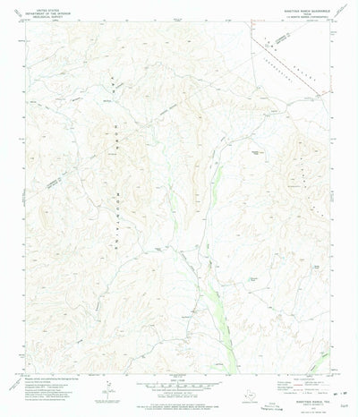 United States Geological Survey Ninetysix Ranch, TX (1972, 24000-Scale) digital map