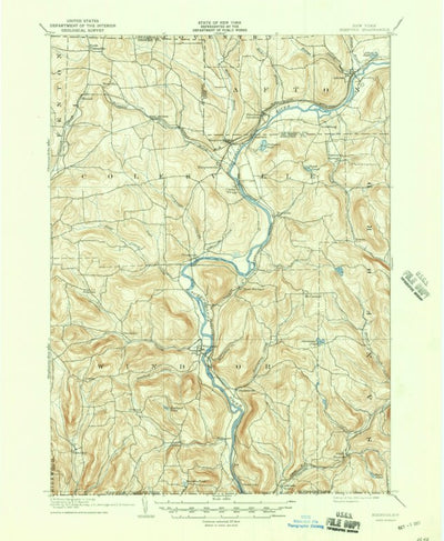 United States Geological Survey Nineveh, NY (1905, 62500-Scale) digital map