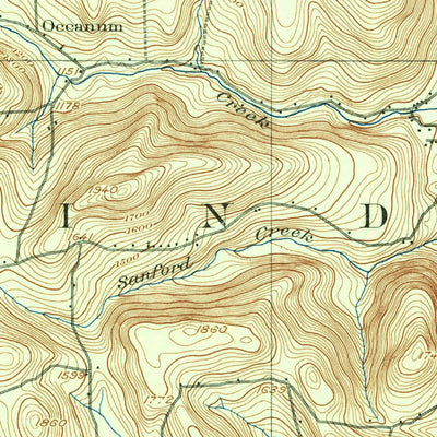 United States Geological Survey Nineveh, NY (1905, 62500-Scale) digital map