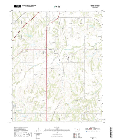 United States Geological Survey Ninnekah, OK (2022, 24000-Scale) digital map