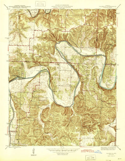 United States Geological Survey Ninnescah Park, MO (1945, 24000-Scale) digital map