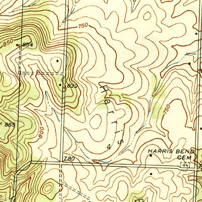 United States Geological Survey Ninnescah Park, MO (1945, 24000-Scale) digital map