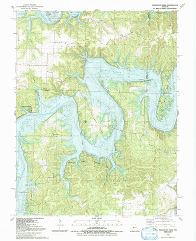United States Geological Survey Ninnescah Park, MO (1991, 24000-Scale) digital map