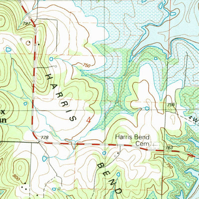 United States Geological Survey Ninnescah Park, MO (1991, 24000-Scale) digital map