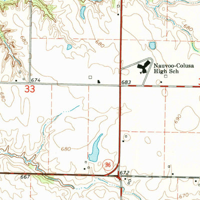 United States Geological Survey Niota, IL-IA (1964, 24000-Scale) digital map