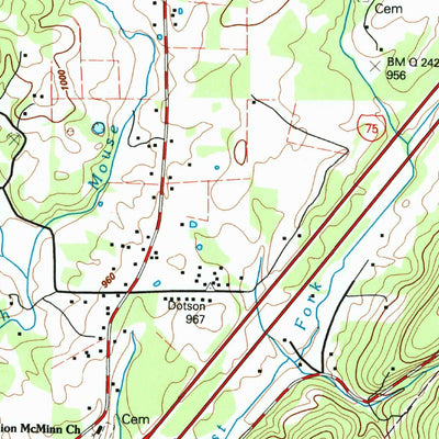 United States Geological Survey Niota, TN (1974, 24000-Scale) digital map
