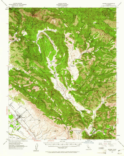 United States Geological Survey Nipomo, CA (1952, 62500-Scale) digital map