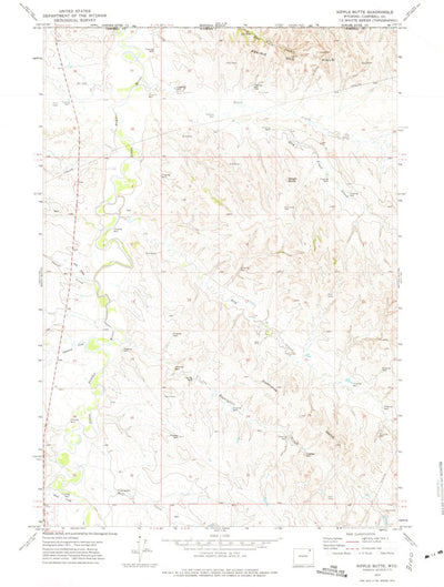 United States Geological Survey Nipple Butte, WY (1972, 24000-Scale) digital map