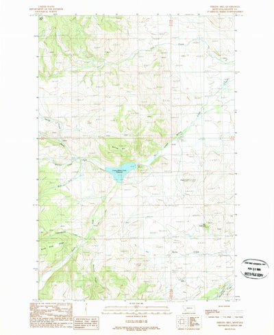 United States Geological Survey Nirling Hill, MT (1989, 24000-Scale) digital map