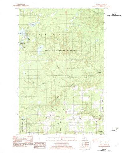 United States Geological Survey Nisula, MI (1982, 25000-Scale) digital map