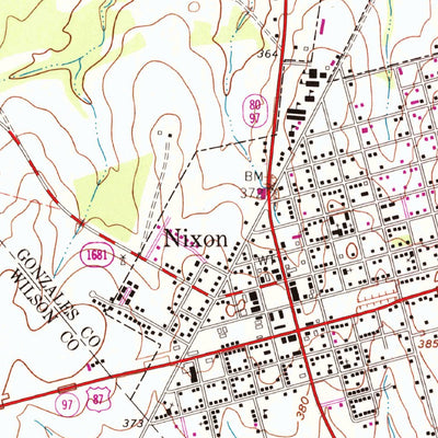 United States Geological Survey Nixon, TX (1961, 24000-Scale) digital map