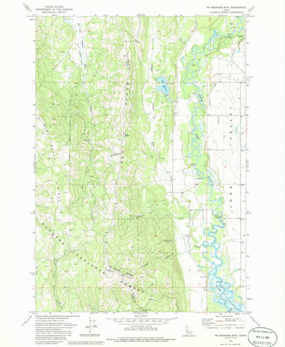 United States Geological Survey No Business Mountain, ID (1973, 24000-Scale) digital map