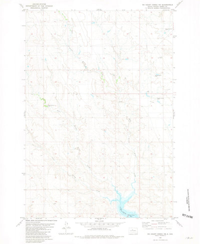 United States Geological Survey No Heart Creek NE, SD (1981, 24000-Scale) digital map