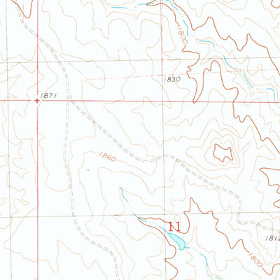 United States Geological Survey No Heart Creek NE, SD (1981, 24000-Scale) digital map