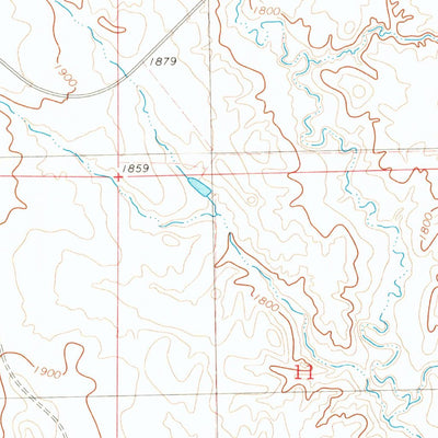 United States Geological Survey No Heart Creek, SD (1981, 24000-Scale) digital map