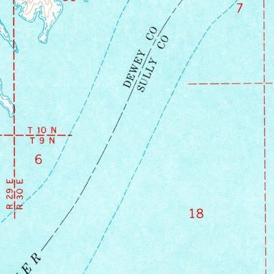 United States Geological Survey No Heart Creek SE, SD (1969, 24000-Scale) digital map