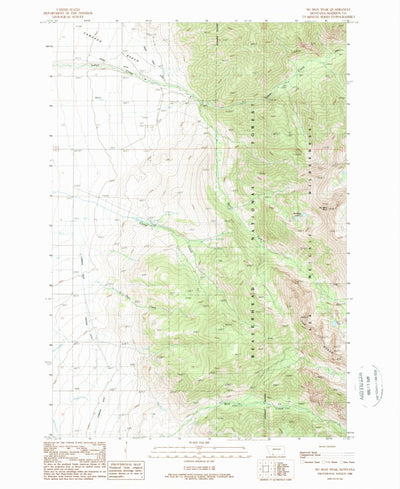 United States Geological Survey No Man Peak, MT (1988, 24000-Scale) digital map