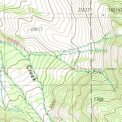 United States Geological Survey No Man Peak, MT (1988, 24000-Scale) digital map
